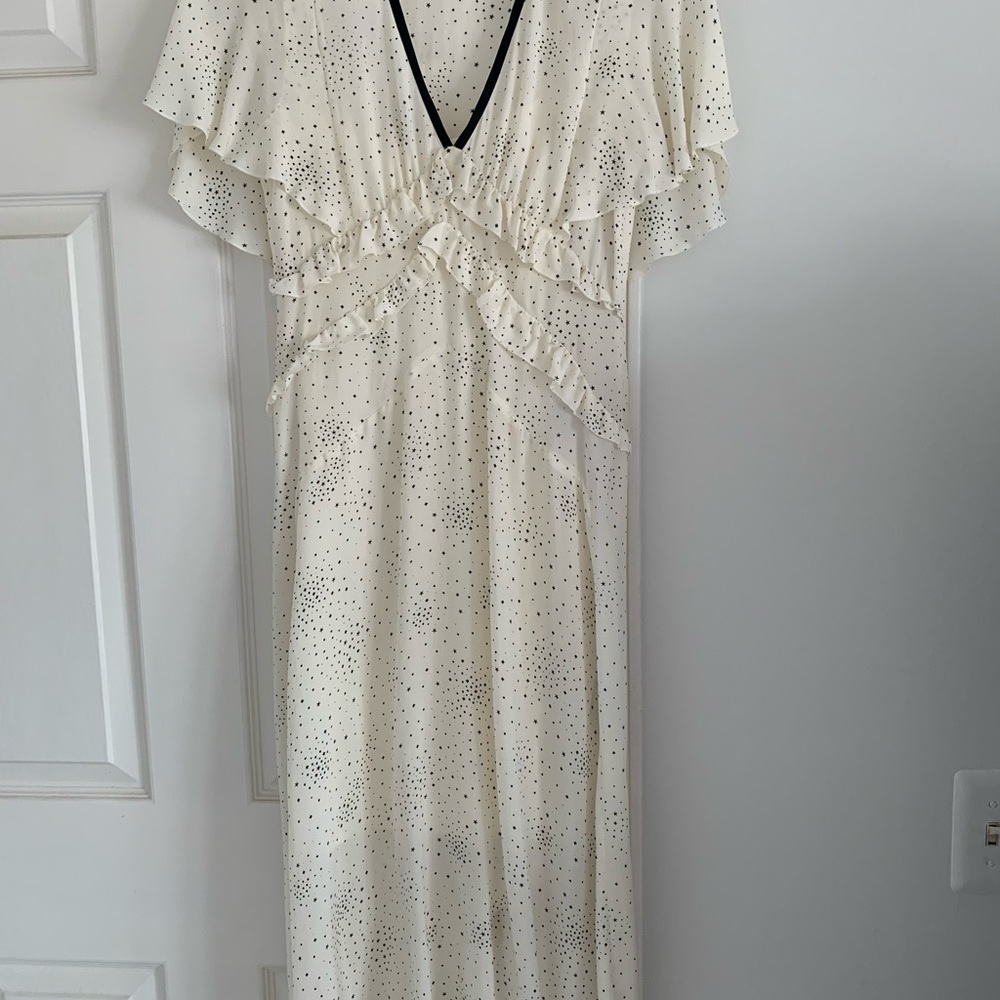 Maje silk dress with star patterns